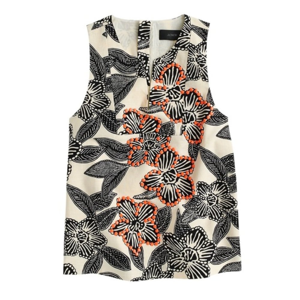 NWT J.Crew Polynesian Floral Tank Size 4
